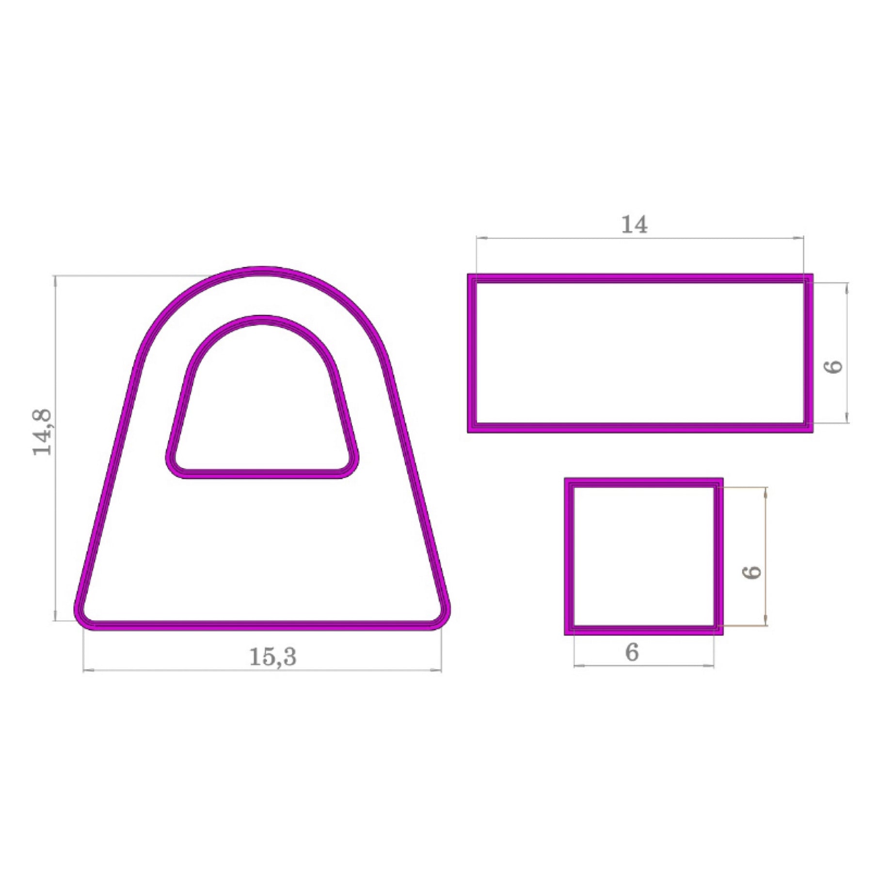 Set Cortador Cartera 3D