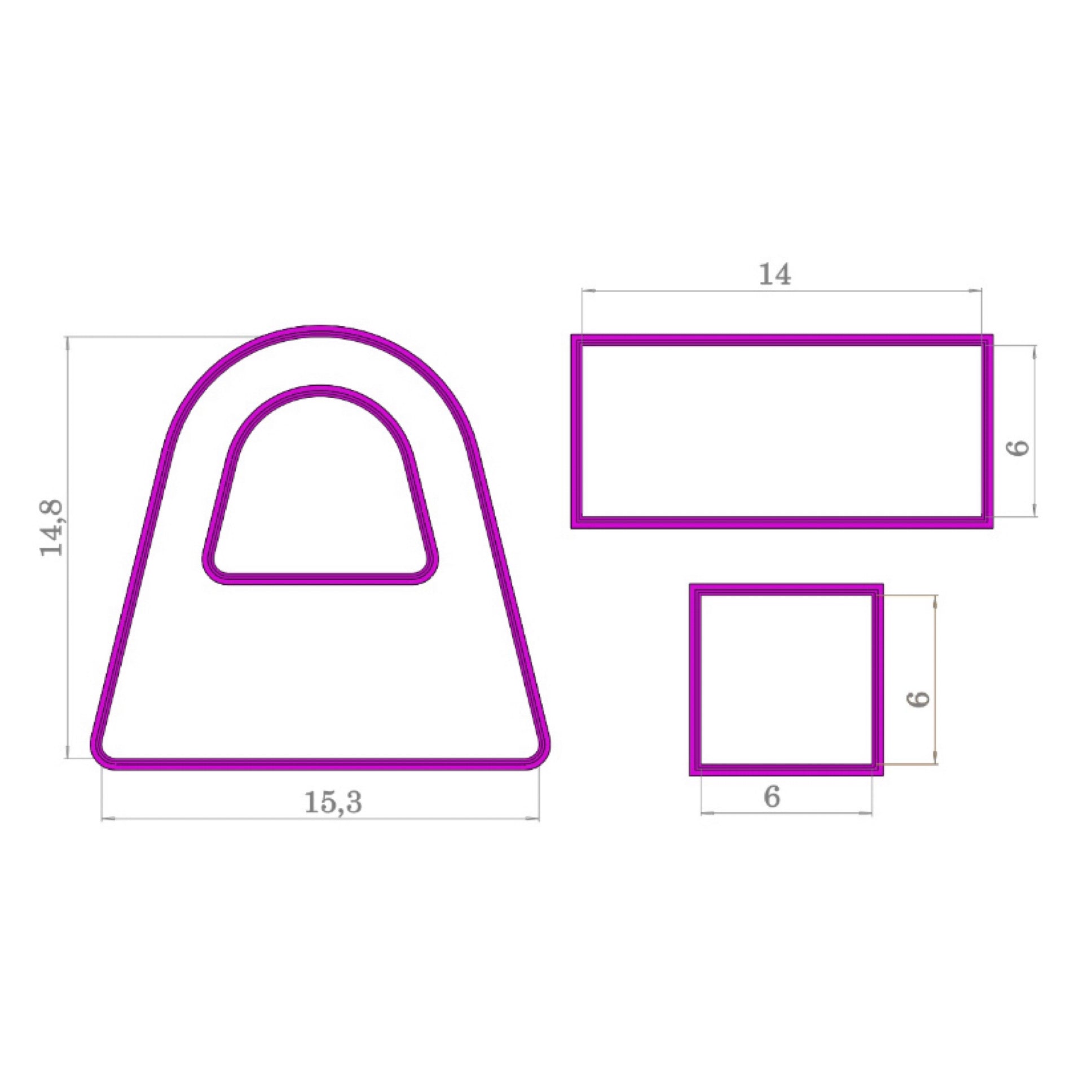 Set Cortador Cartera 3D